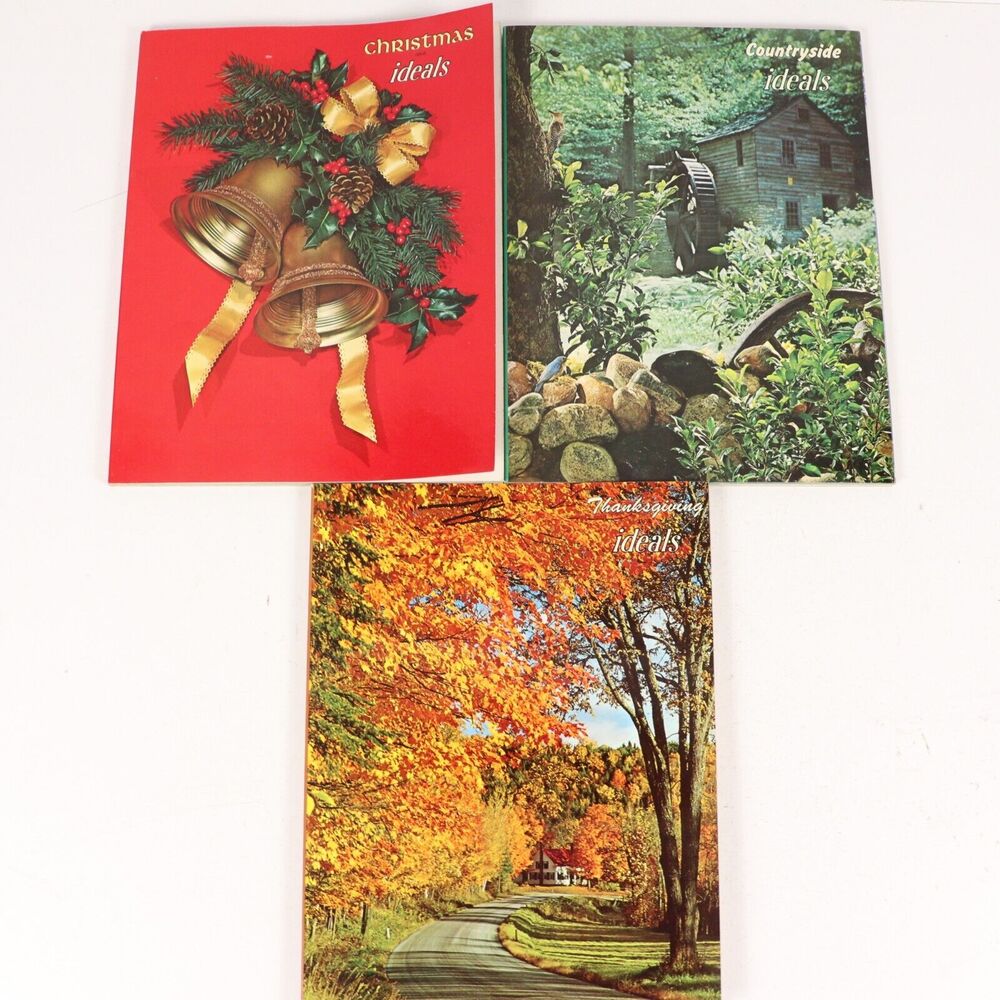 Ideals Magazine 1971 Lot of 3 Christmas Thanksgiving Countryside